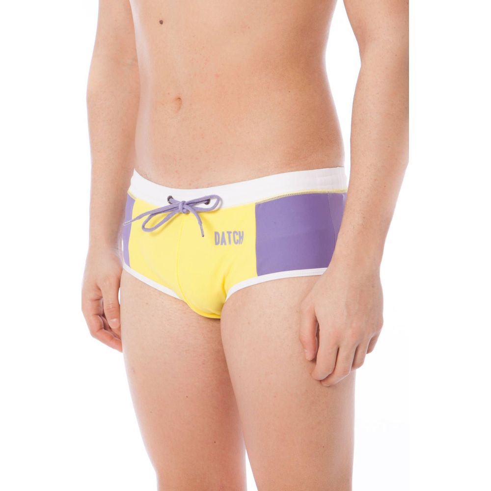 Datch Yellow Elastane Swimwear - Stylish Sea Briefs