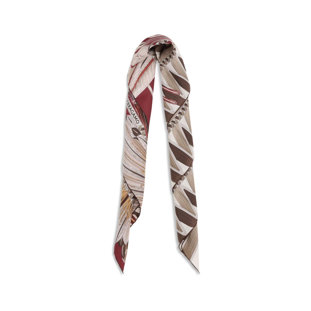 Ferragamo Giada Print Silk Scarf