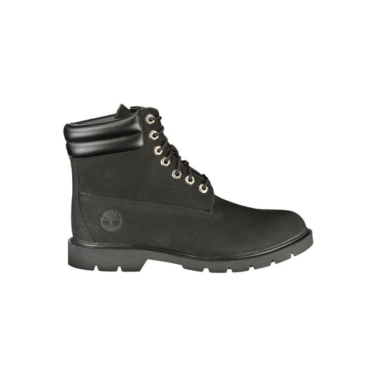 Timberland Black Polyester Ankle 6-Inch Lace-Up Boot