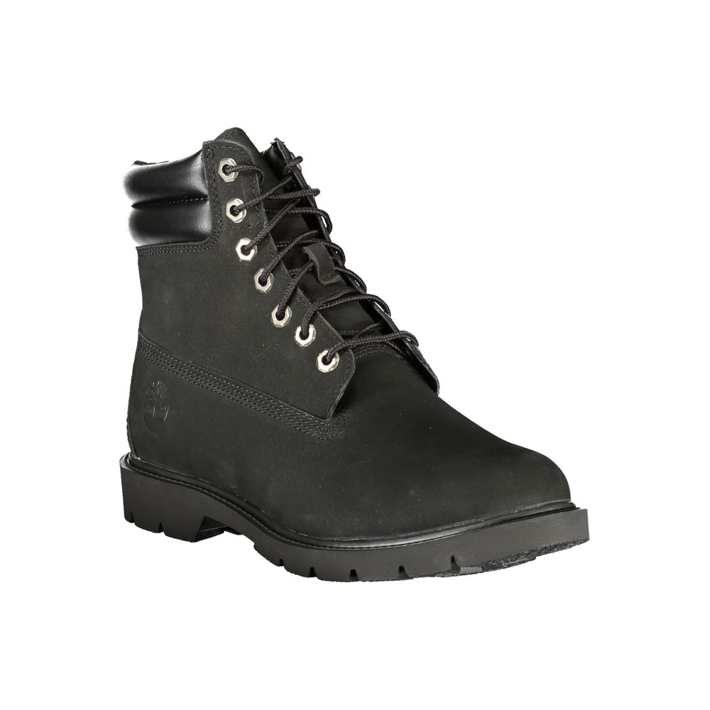 Timberland Black Polyester Ankle 6-Inch Lace-Up Boot