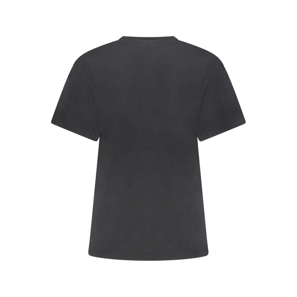 Napapijri Black Cotton T-Shirt – Casual Urban Essential