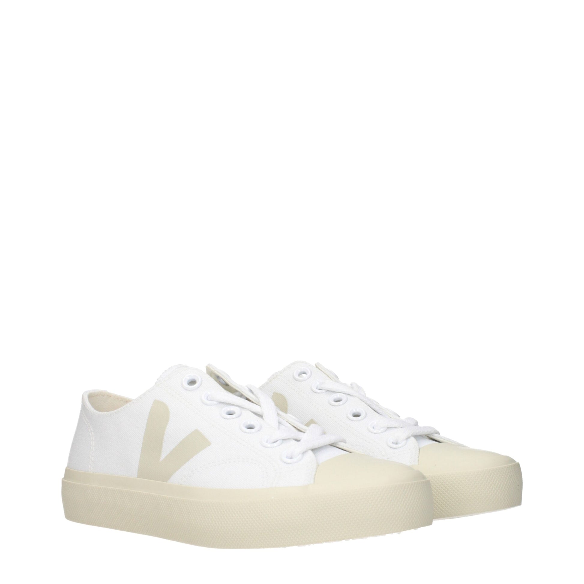 Veja White Fabric Low Tops - Timeless Sneakers for Every Occasion
