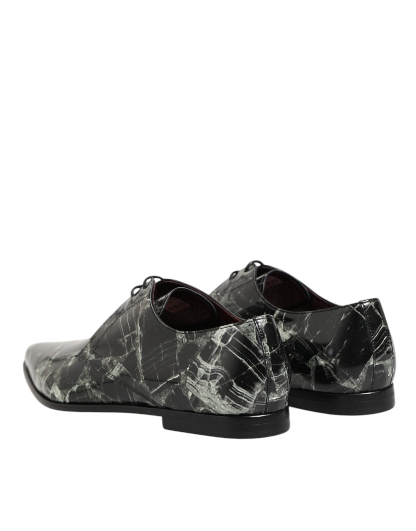 Dolce & Gabbana Marbled Pattern Lace-Up Derby Shoes