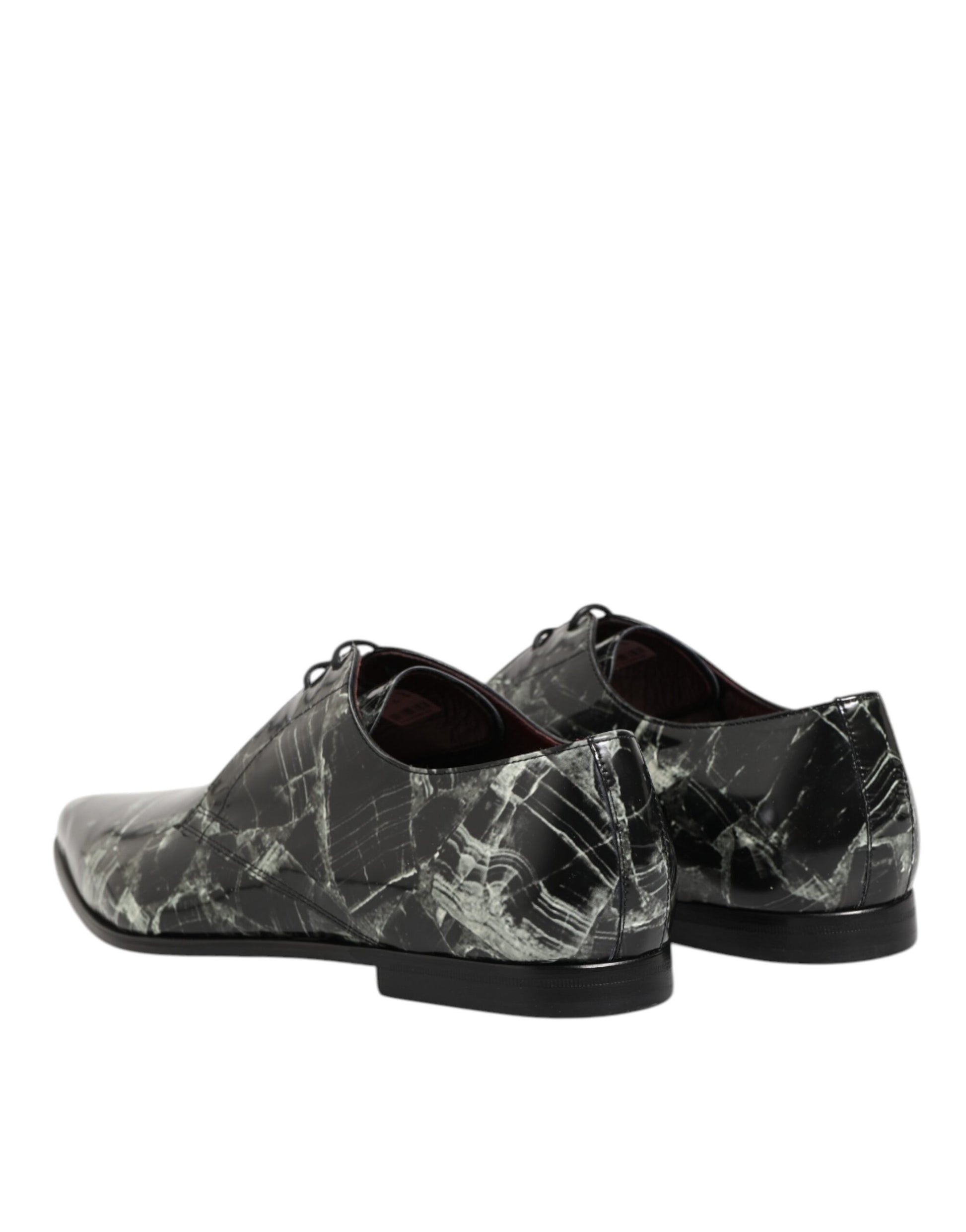 Dolce & Gabbana Marbled Pattern Lace-Up Derby Shoes