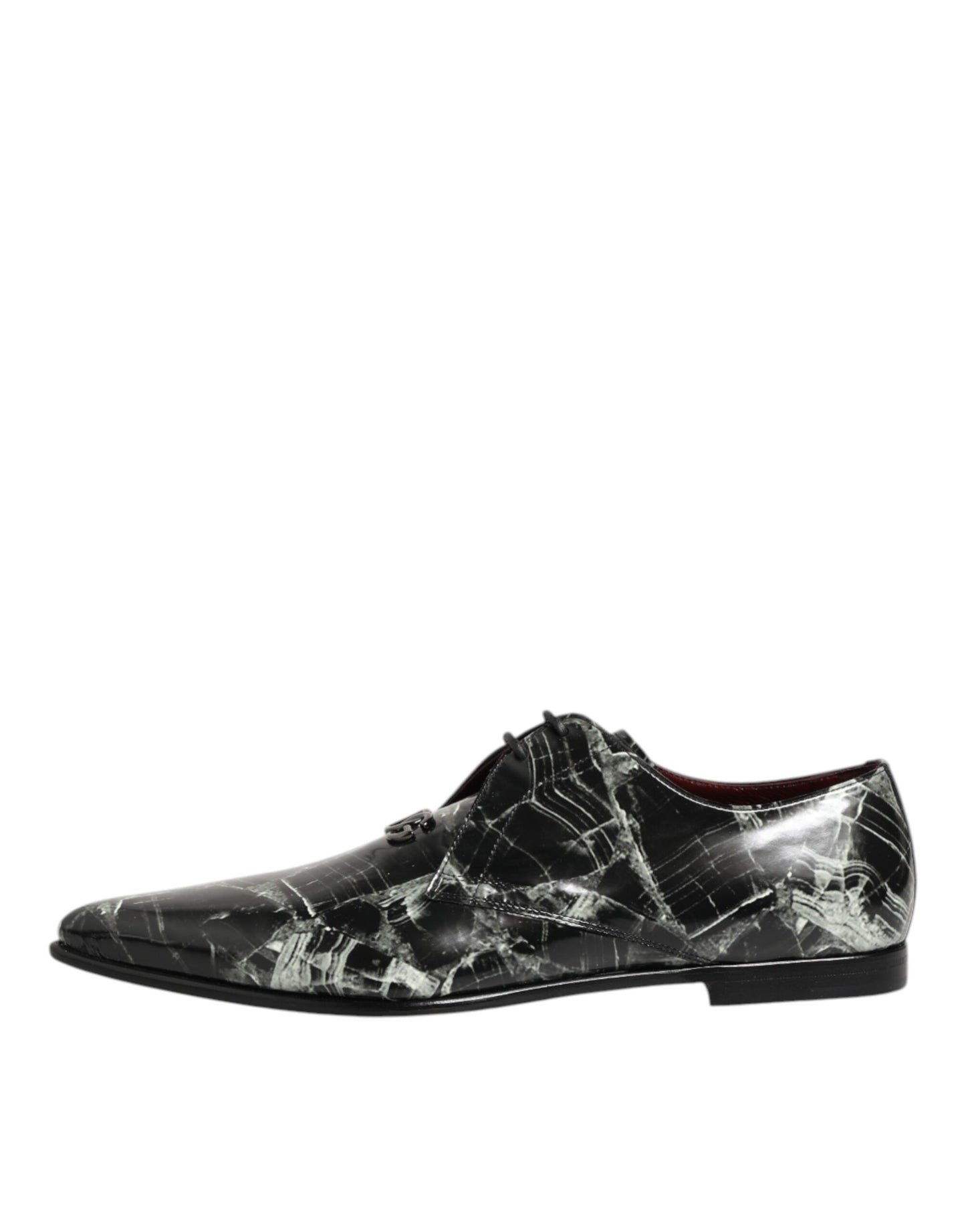 Dolce & Gabbana Marbled Pattern Lace-Up Derby Shoes