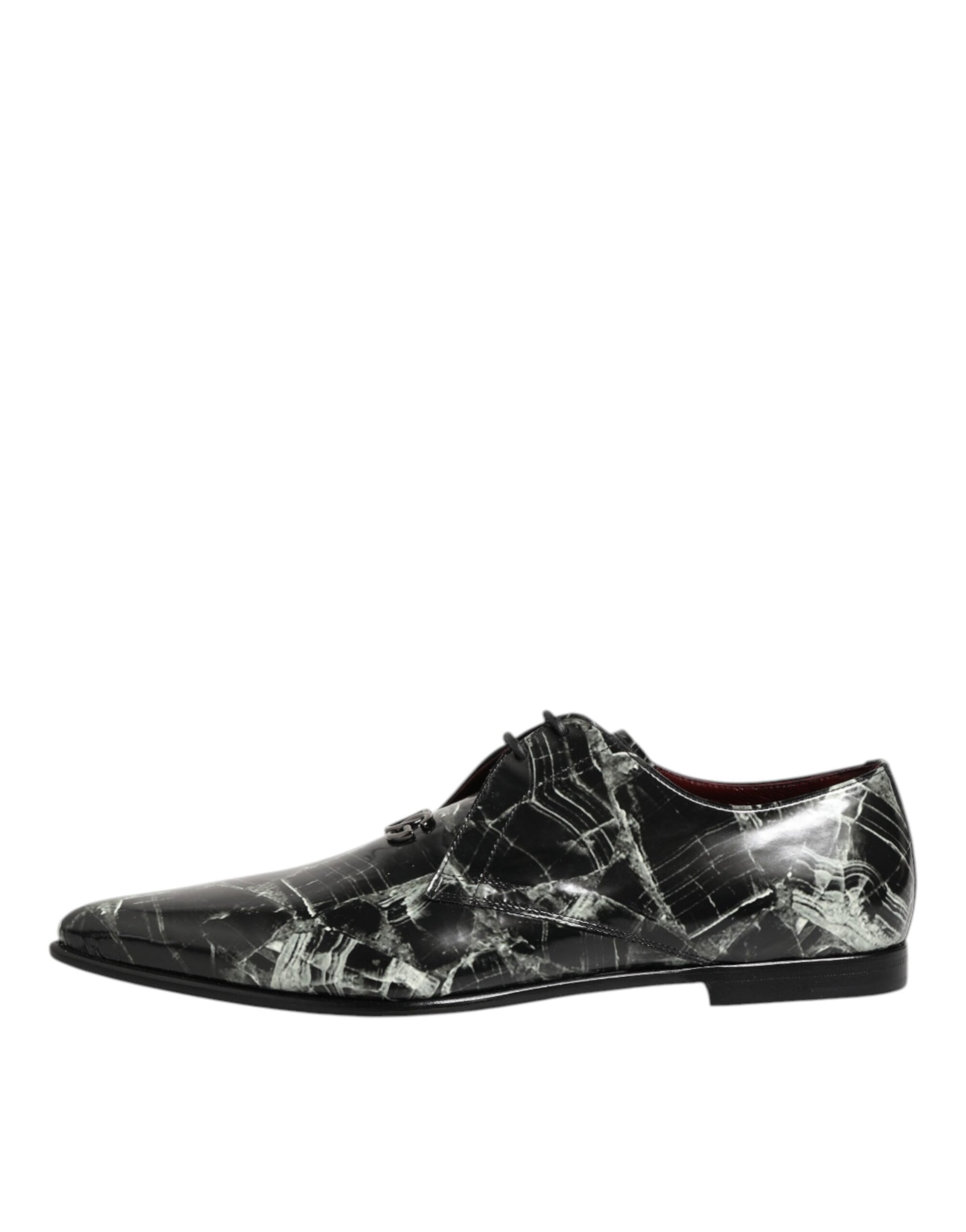 Dolce & Gabbana Marbled Pattern Lace-Up Derby Shoes