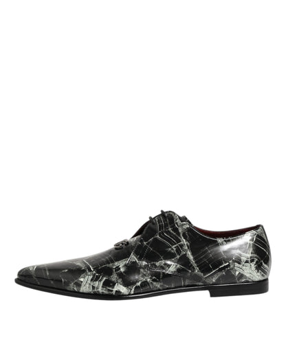 Dolce & Gabbana Marbled Pattern Lace-Up Derby Shoes