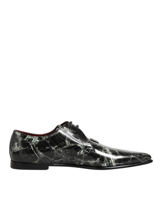 Dolce & Gabbana Marbled Pattern Lace-Up Derby Shoes