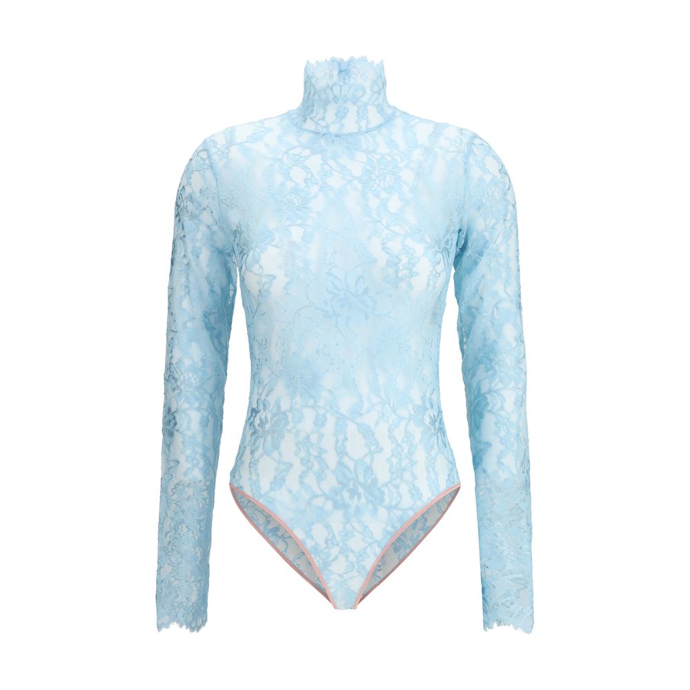 Valentino Baby Blue Lace Bodysuit
