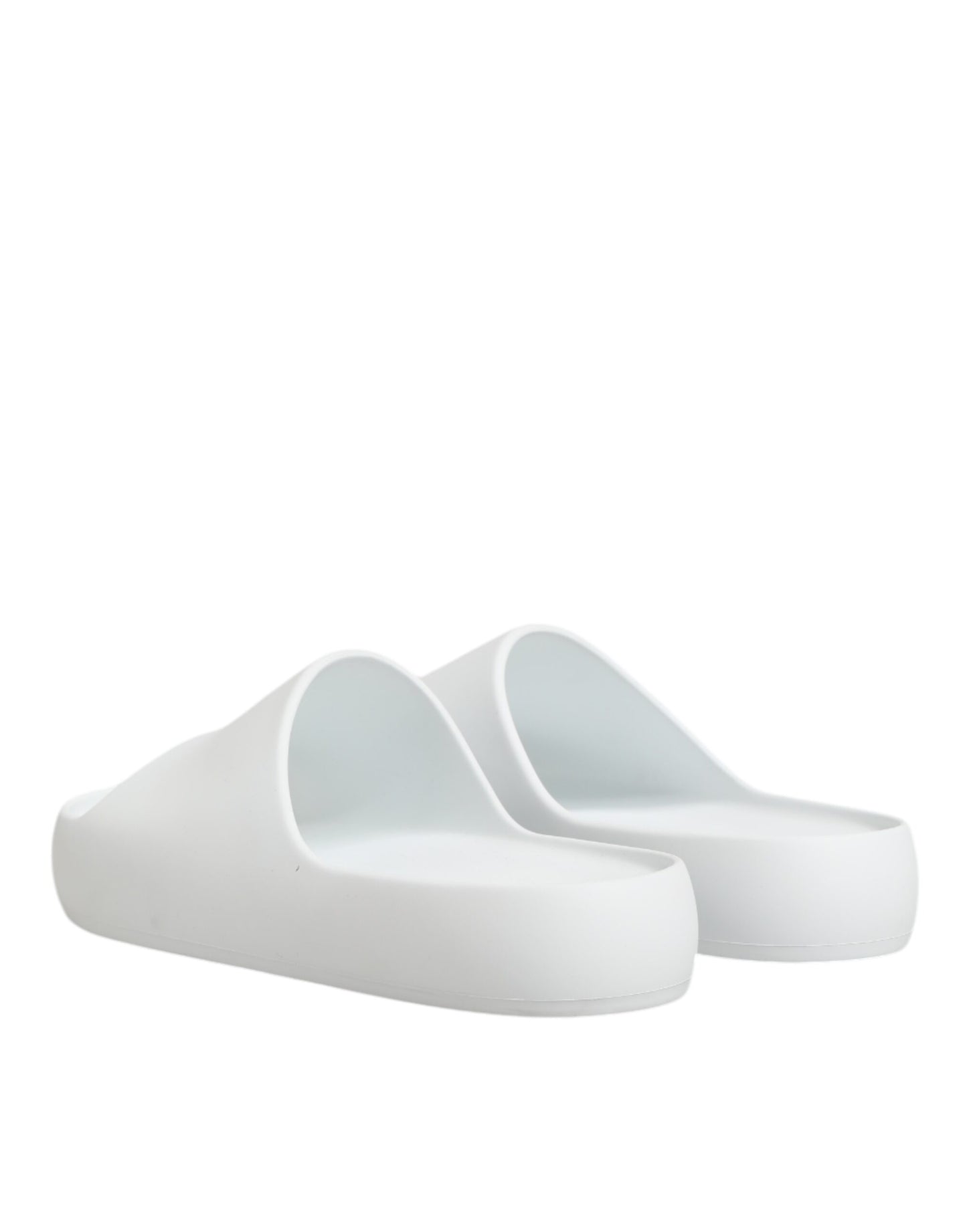 Dolce & Gabbana White Logo Slides Sandals for Men