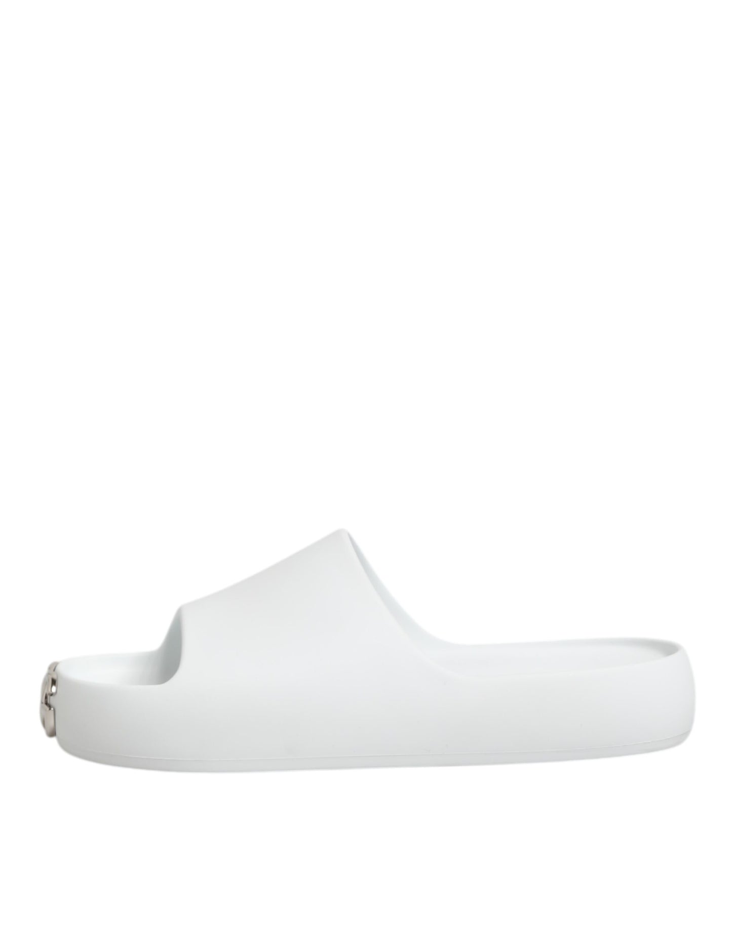 Dolce & Gabbana White Logo Slides Sandals for Men