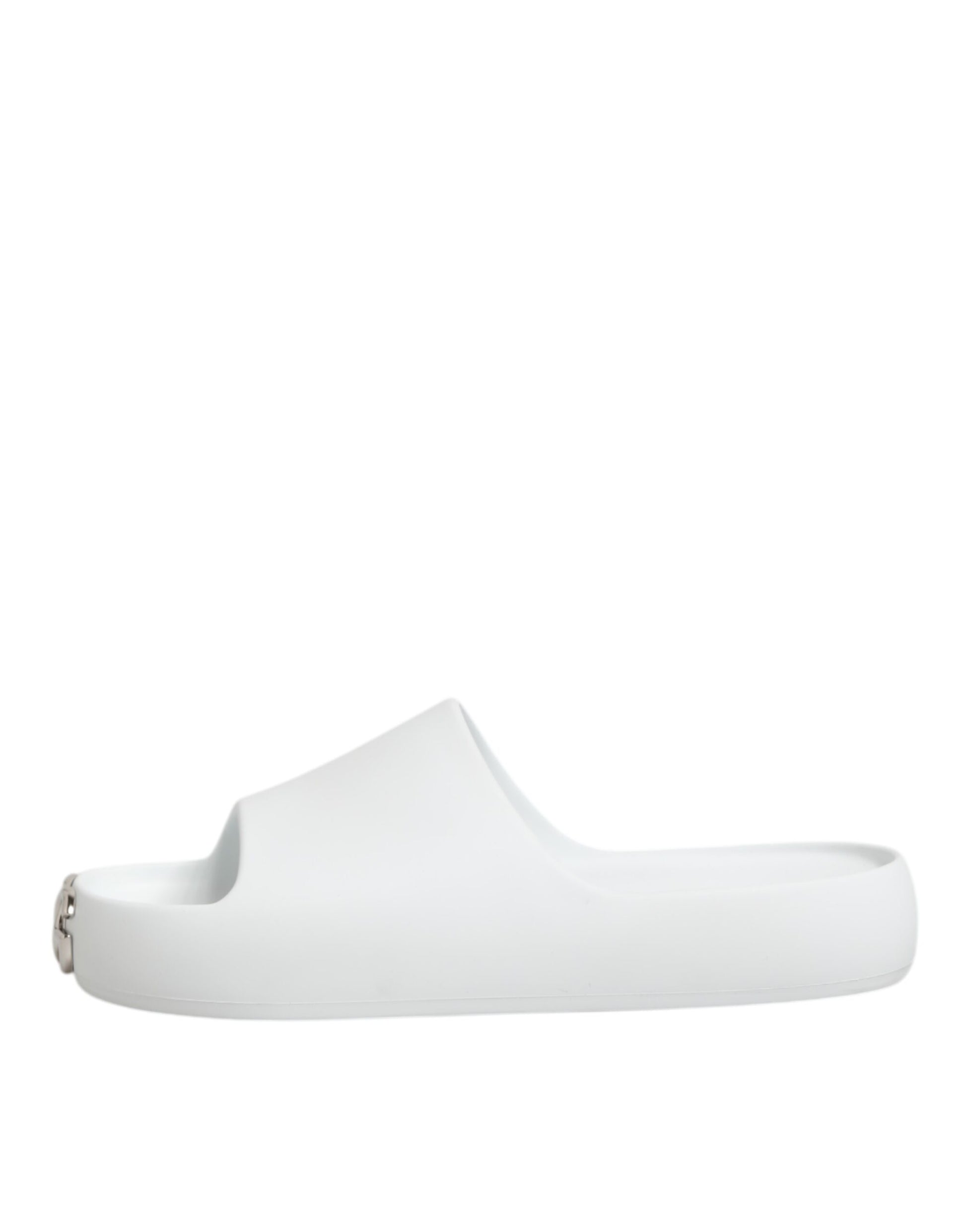 Dolce & Gabbana White Logo Slides Sandals for Men