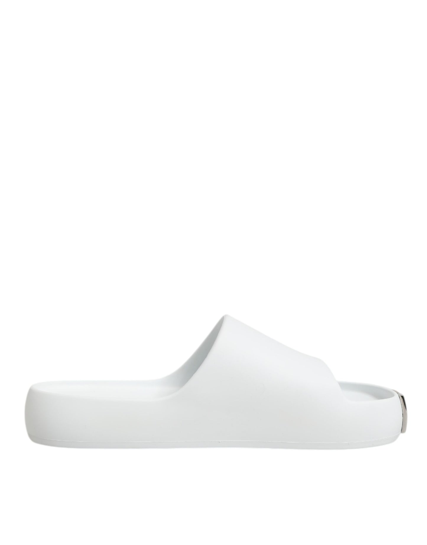 Dolce & Gabbana White Logo Slides Sandals for Men
