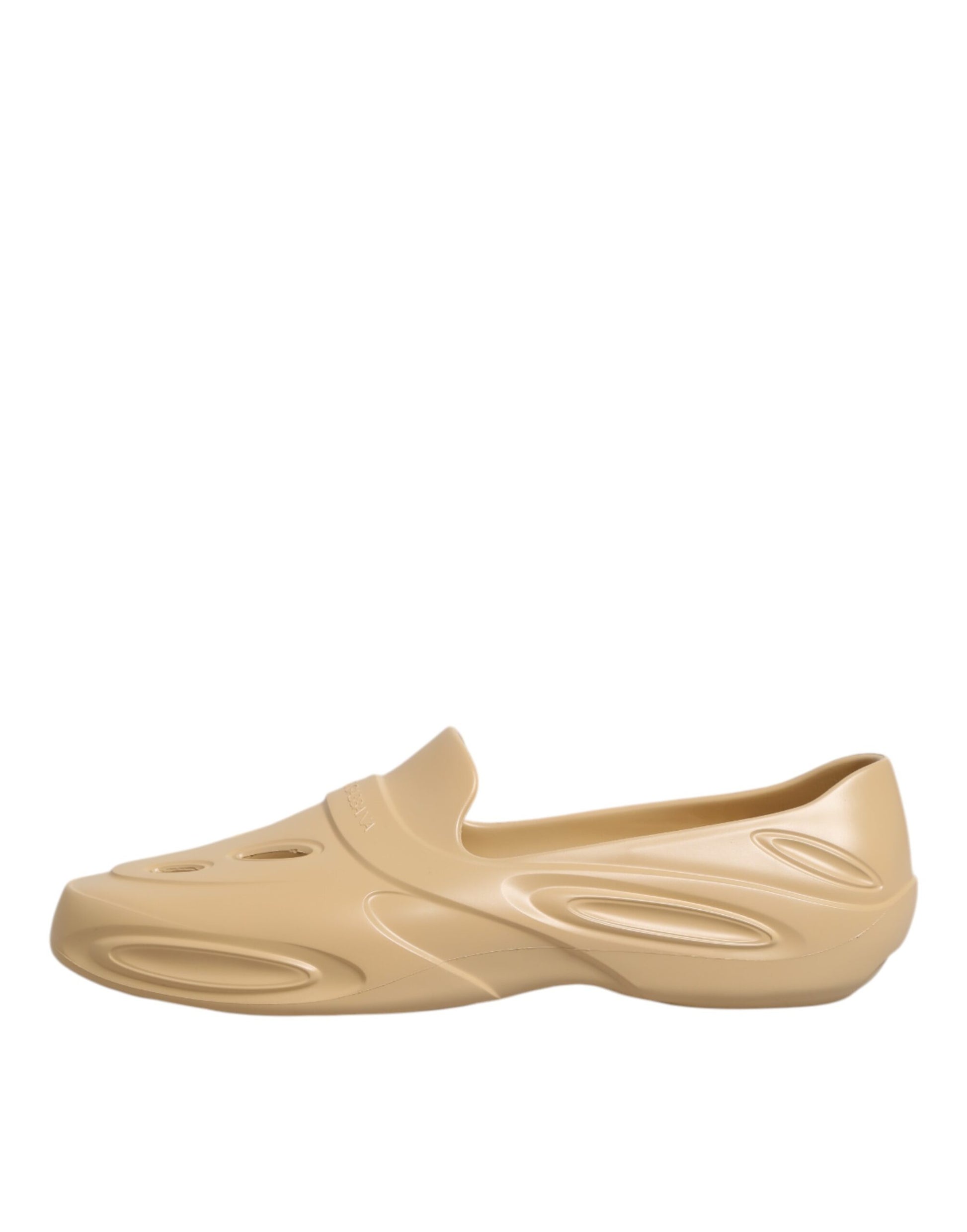 Dolce & Gabbana Beige Rubber Slides Low Top Sneakers
