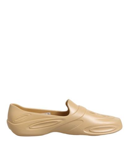 Dolce & Gabbana Beige Rubber Slides Low Top Sneakers