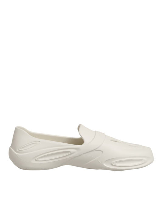 Dolce & Gabbana White Rubber Slides Low Top Sneakers