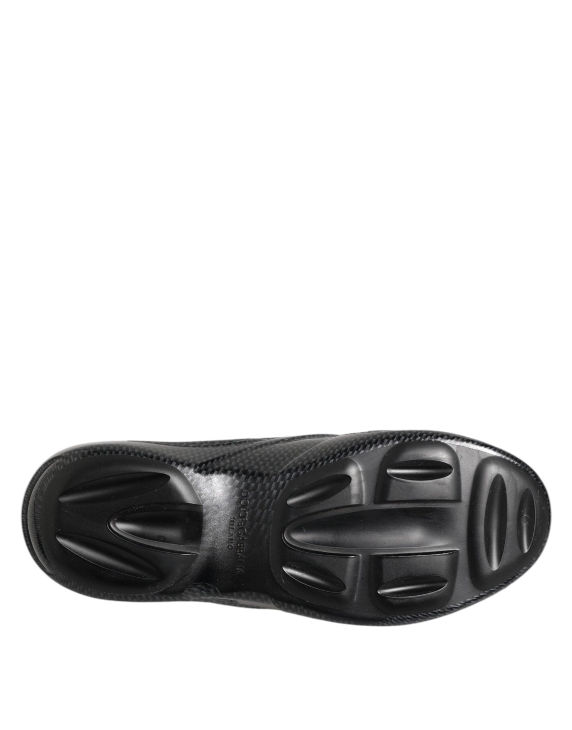 Dolce & Gabbana Black Rubber Slide Low-Top Sneakers