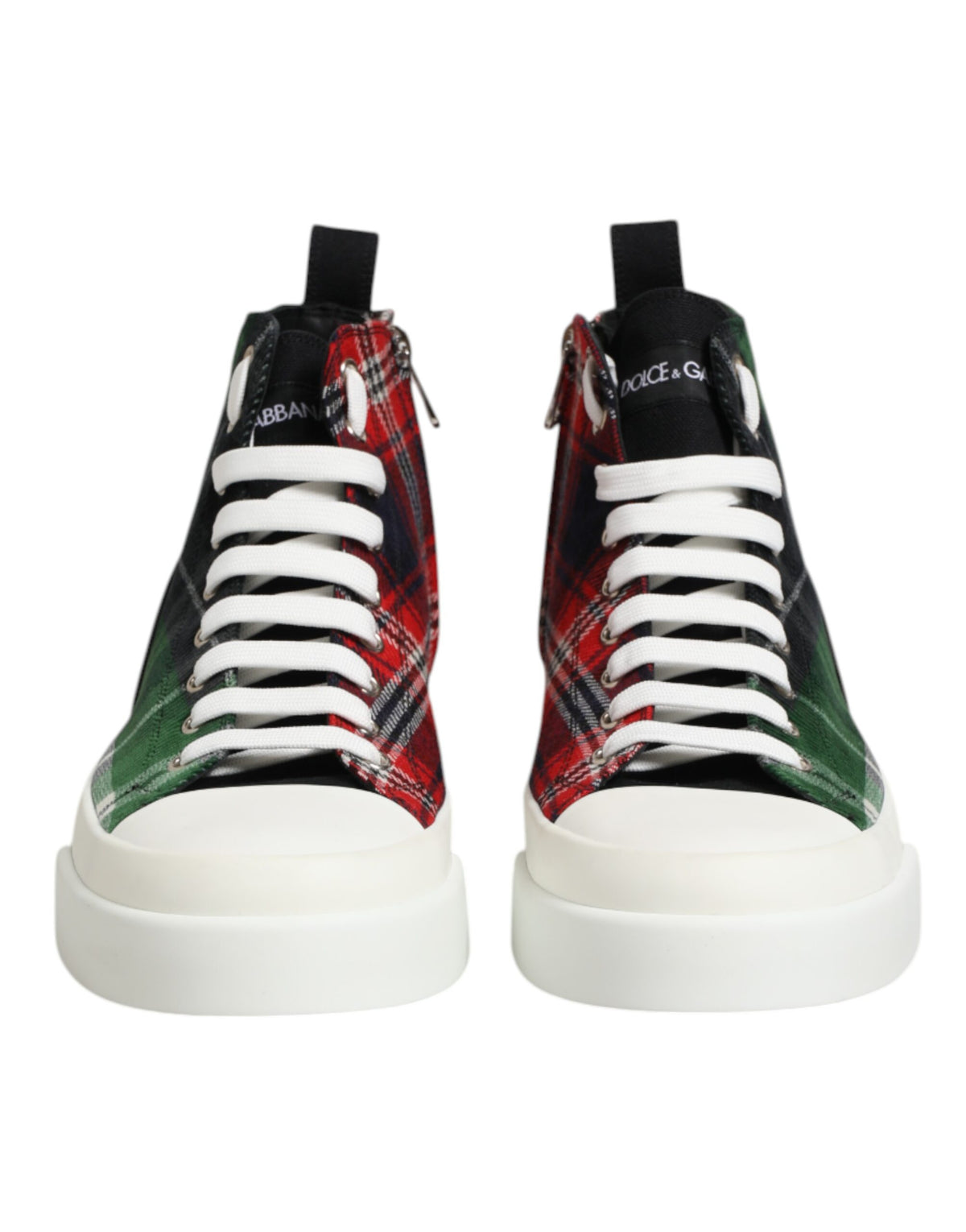 Dolce & Gabbana Multicolor Cotton High Top Men's Sneakers