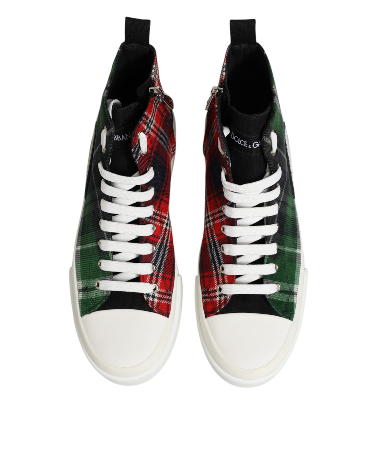 Dolce & Gabbana Multicolor Cotton High Top Men's Sneakers