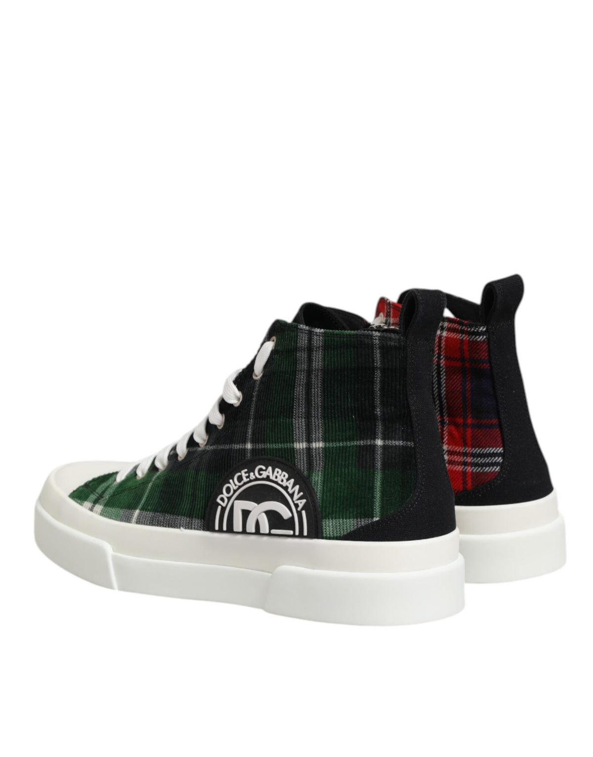 Dolce & Gabbana Multicolor Cotton High Top Men's Sneakers