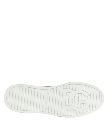 Dolce & Gabbana Multicolor Cotton High Top Men's Sneakers