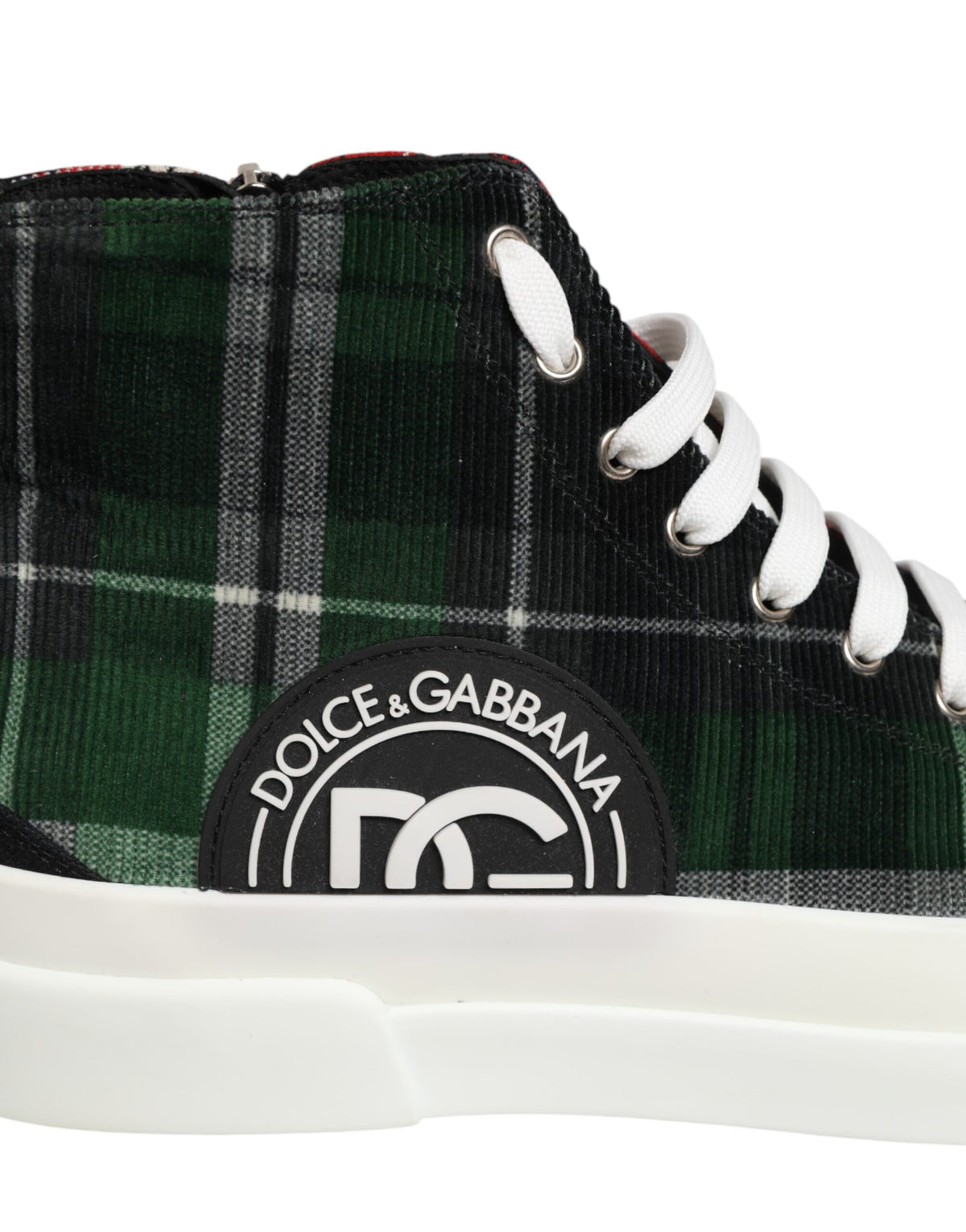 Dolce & Gabbana Multicolor Cotton High Top Men's Sneakers