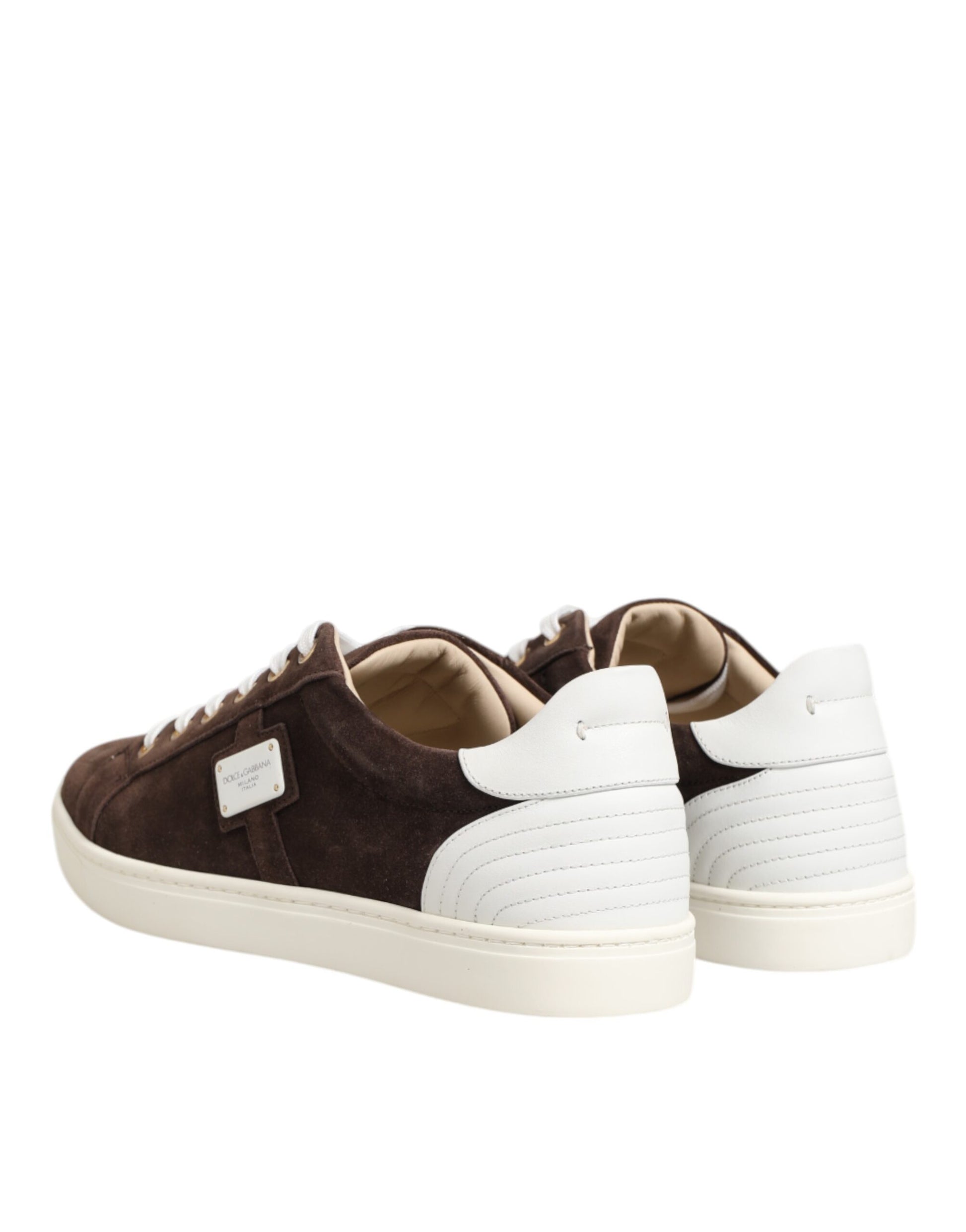 Dolce & Gabbana Brown Suede Leather Low Top Men's Sneakers