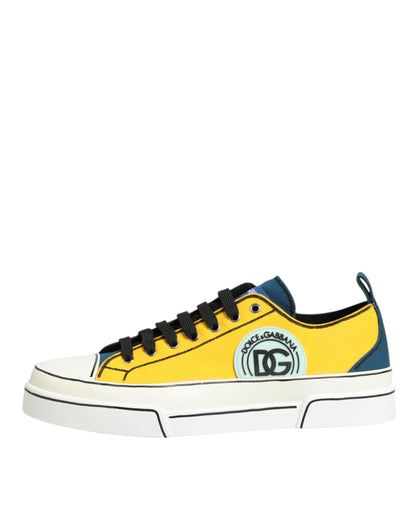 Dolce & Gabbana Multicolor Cotton Logo Low Top Sneakers