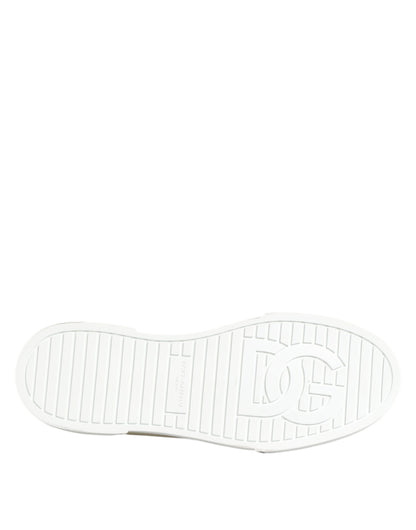 Dolce & Gabbana Multicolor Cotton Logo Low Top Sneakers