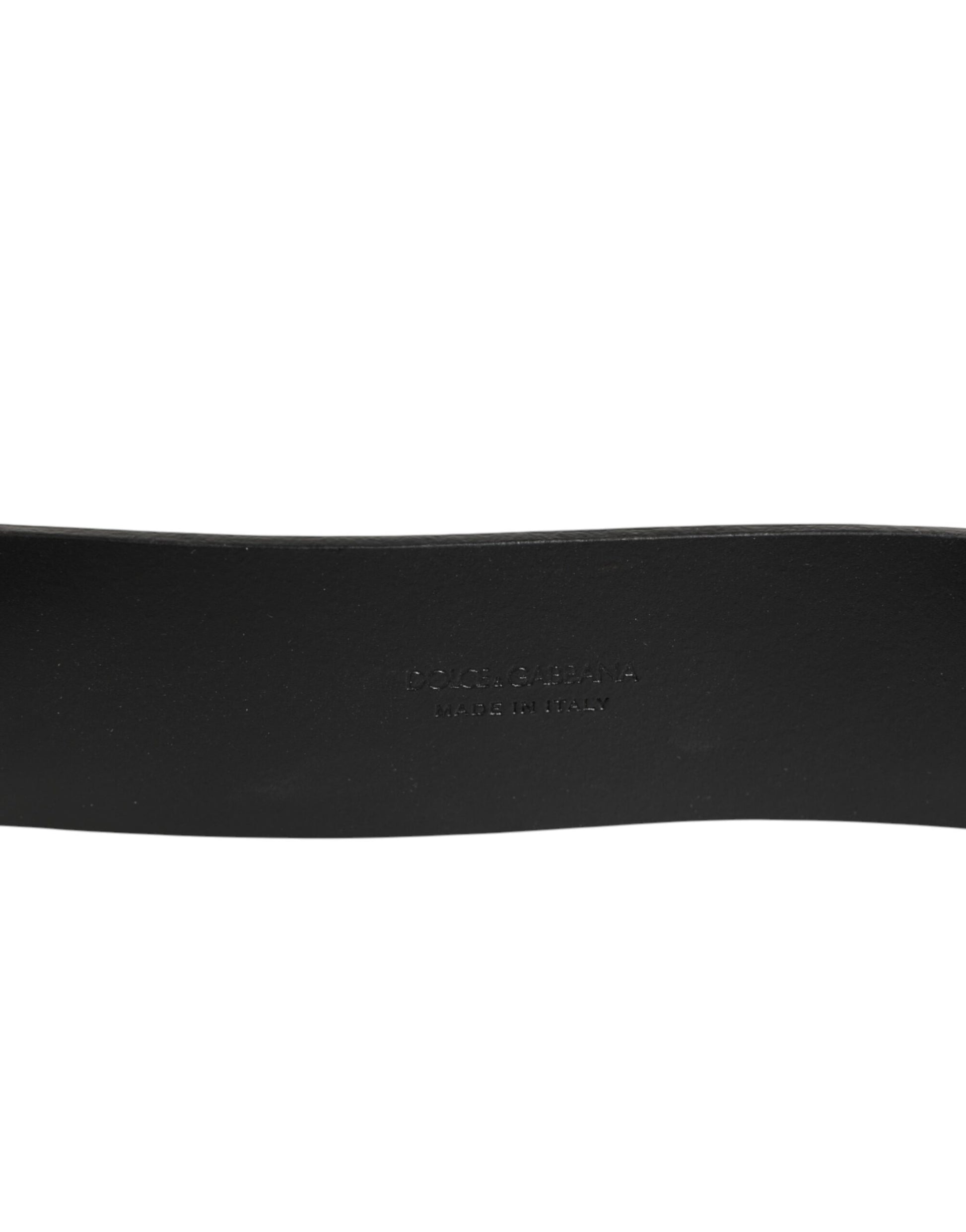 Dolce & Gabbana Brown Classic Gold Metal Logo Buckle Men's Belt