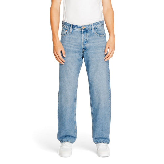 Jack & Jones Blue Cotton Relaxed Fit Jean
