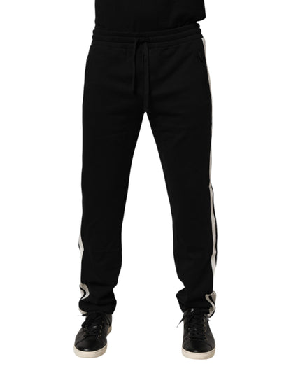 Dolce & Gabbana Black Cotton Jogger Sweatpants