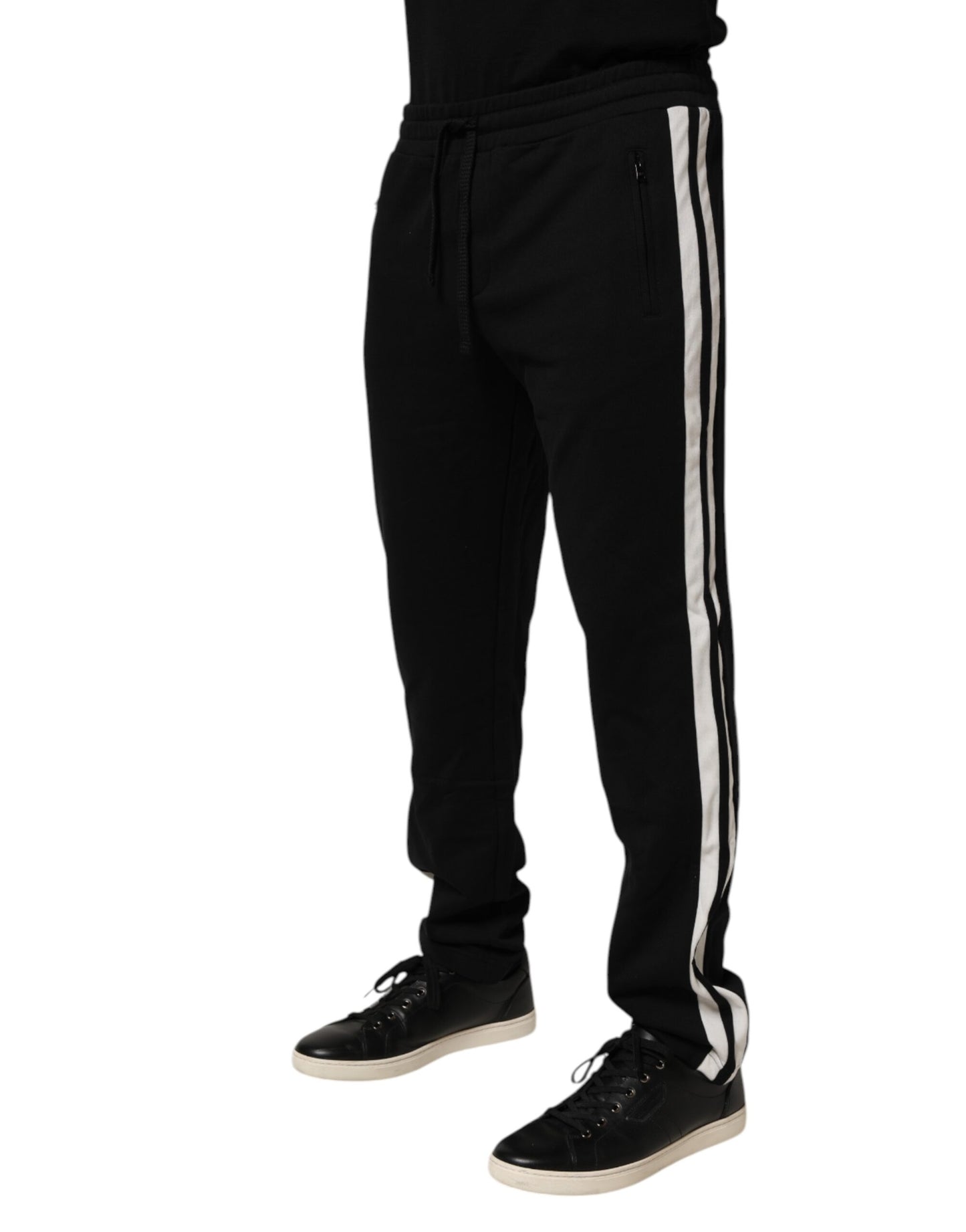 Dolce & Gabbana Black Cotton Jogger Sweatpants
