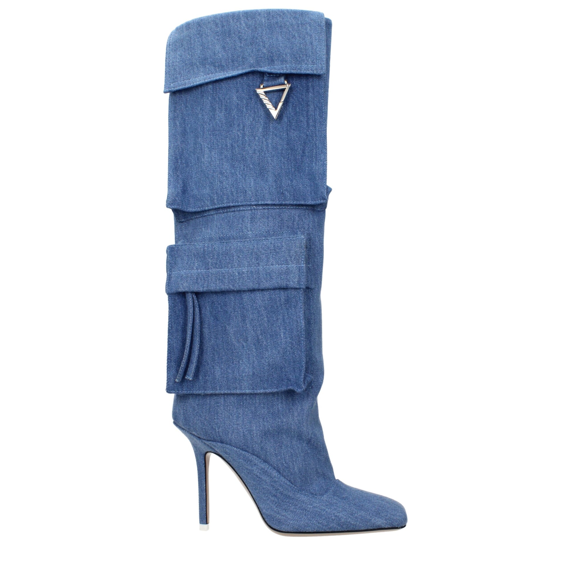 The Attico Light Blue Sienna Tube Cargo Boots