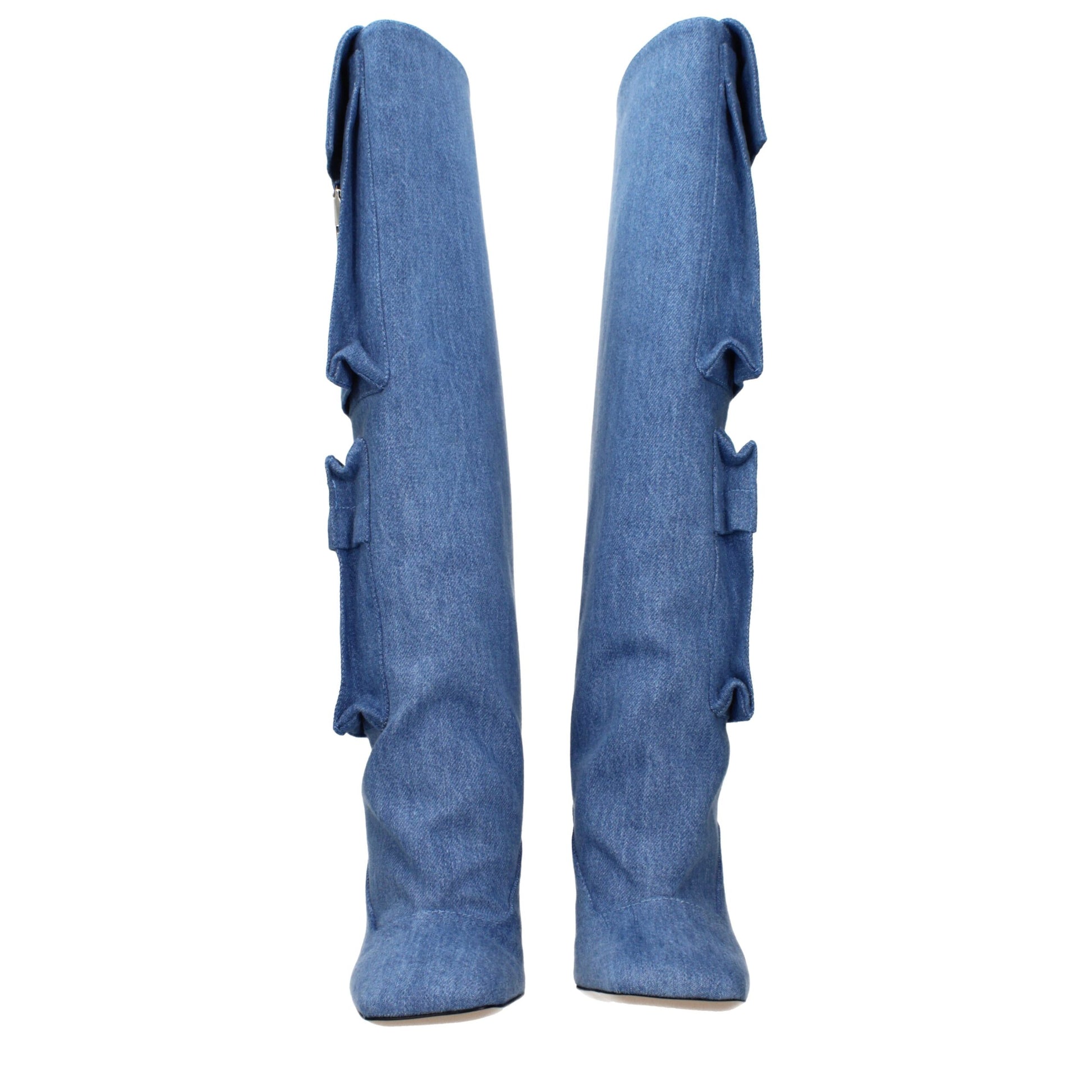 The Attico Light Blue Sienna Tube Cargo Boots