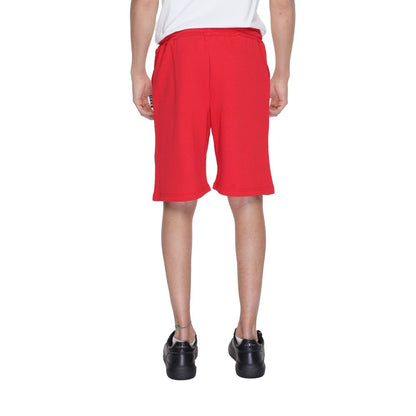Icon Red Cotton Bermuda Shorts for Men