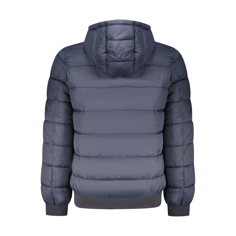 Pepe Jeans Blue Polyamide Long-Sleeved Jacket with Hood