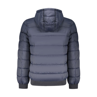 Pepe Jeans Blue Polyamide Long-Sleeved Jacket with Hood