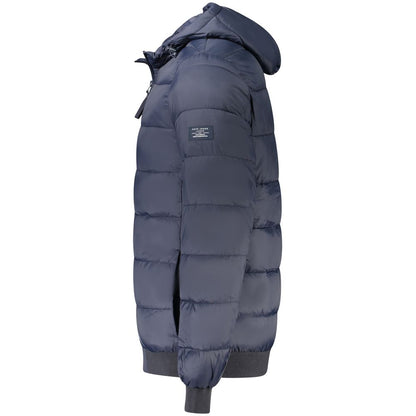 Pepe Jeans Blue Polyamide Jacket with Hood