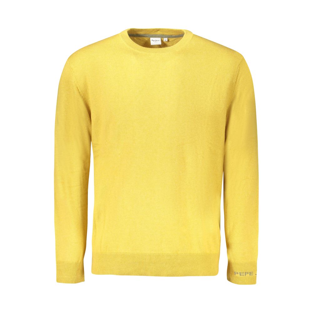 Pepe Jeans Yellow Cotton Sweater - Embrace Effortless Style