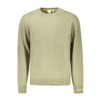 Pepe Jeans Green Cotton Sweater - Effortless Style and Comfort