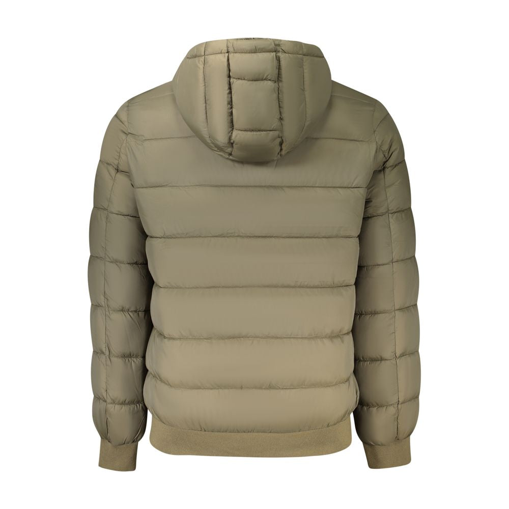 Pepe Jeans Brown Polyamide Long-Sleeved Jacket with Hood