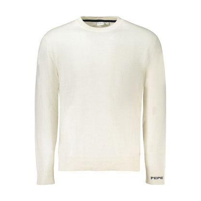 Pepe Jeans White Cotton Sweater - Effortlessly Cool