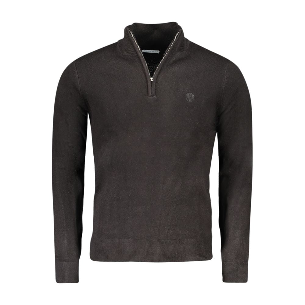 North Sails Black Nylon Half Zip Sweater