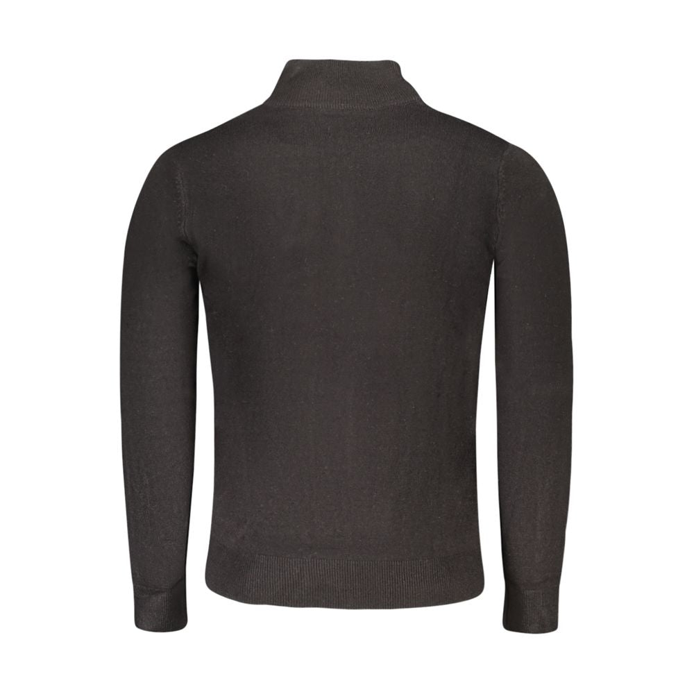 North Sails Black Nylon Half Zip Sweater