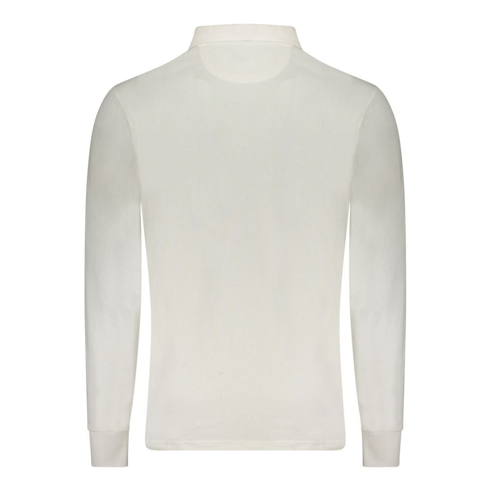North Sails White Cotton Long-Sleeved Polo Shirt
