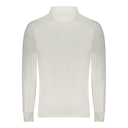 North Sails White Cotton Long-Sleeved Polo Shirt