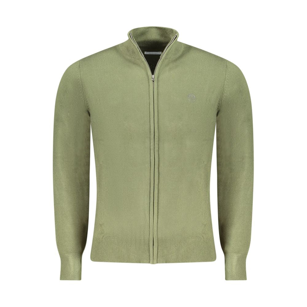 North Sails Green Nylon Sweater Cardigan