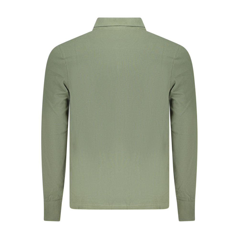North Sails Green Cotton Polo Shirt - Long-Sleeved Elegance for Active Lifestyles