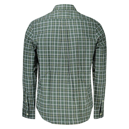 Timberland Green Cotton Shirt - Long-Sleeved Check Shirt